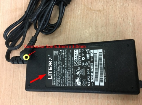 Chuyển Nguồn Xạc Cắm Bộ Lưu Điện UPS và PDU Adapter LITEON PB-1720-03SA3 12V 6A 72W Connector Size 6.3mm x 3.0mm