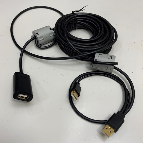 Cáp 10M 30ft USB 2.0 Active Extension Repeater Cable Male to Female Built-in IC with Ferrite Choke For Camera Hội Nghị Poly Studio Sound Bar