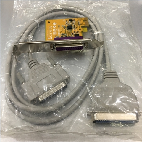Bộ Combo Cáp Điều Khiển Máy In Mã Vạch Tem Nhãn Công Nghiệp SATO Zebra GODEX Card PCI Express to 1 Port IEEE1284 Parallel Và Cable LPT IEEE1284 Parallel DB25 to DB36 Length 1.9M