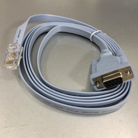 Cáp Cấu Hình Thiết Bị Mạng Network Cisco 3081377000 CONTROL RS232 DB9 Female to RJ45 Console Management Router Cable Blue Length 1.8M