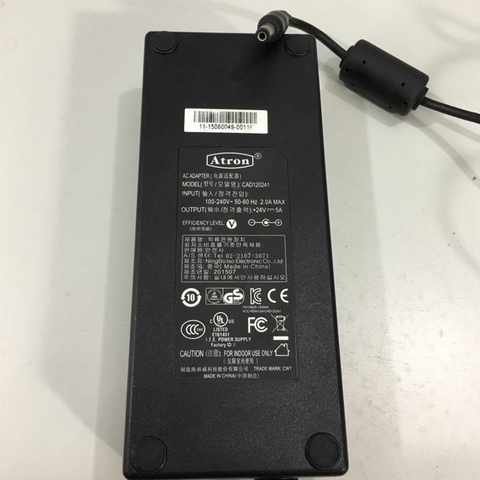 Adapter Original Atron CAD120241 24V 5A 120W IEC C14 Connector Size 5.5mm x 2.1mm