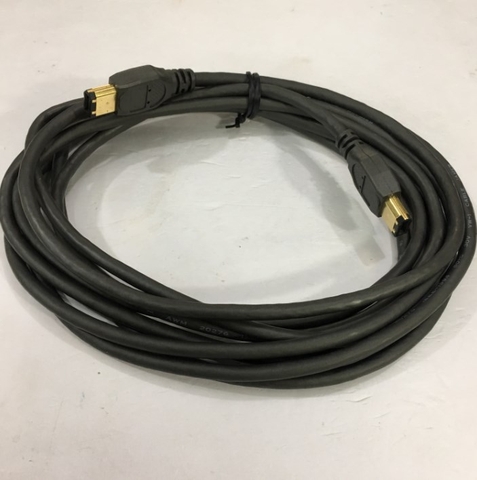 Cáp IEEE 1394a FireWire Cable 6 Pin to 6 Pin Hàng Chất Lượng Cao JAMER E219485 AWM STYLE 20276 80°C 30V VW-1 Tốc Độ Truyền Dữ Liệu Lên Tới 400Mb / giây Grey Length 3.7M