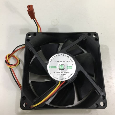 Fan Brushless 80x80x25mm DC 12V 0.14A Connector 3Pin