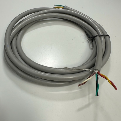 Cáp Điều Khiển 1M 3.3ft Shielded Cable CCC A135247 300V 6 Core x 0.3mm² OD 8.2mm Grey For Servo Drive Encoder, Servo Motor Signal and Power Robot Cable