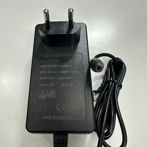 Adapter 24V 2.5A 60W XING YUAN Connector Tip Size 5.5mm x 2.5mm For Printer Scanner Kodak, Fujitsu Scanner, LED CCTV LCD, Máy Lọc Không Khí Xiaomi Smartmi Jya Fjord