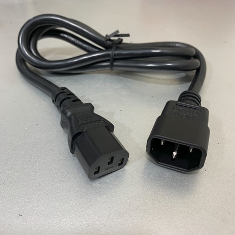 Dây Nguồn APC Power Cord IEC C13 to C14 Cable 3.3Ff Dài 1M 10A 250V H05VV-F 18AWG 3x1.0mm² Cable OD 7.8mm AP9870 in Taiwan