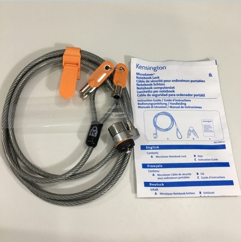 Khóa Chìa Laptop Lock Master Kensington K64186FM MicroSaver Keyed Cable Lock Key Round 5.3mm Length 1.8M