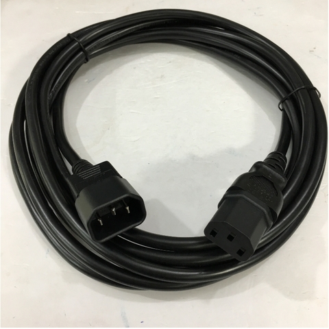 Dây Nguồn Máy Chủ LONGWELL LS-60 LS-14 AC Power Cord C13 to C14 10A 250V 3x1.0mm² 18AWG For UPS PDU APC ARES Eaton Emerson Và Server Rack Length 3M