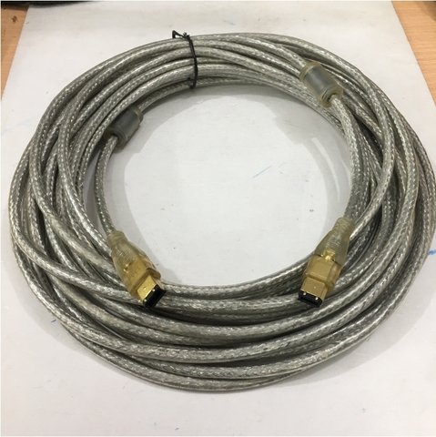 Cáp IEEE 1394a FireWire Cable 6 Pin to 6 Pin Hàng Chất Lượng Cao PowerSync E119932-T AWM STYLE 20276 80°C 30V VW-1 Tốc Độ Truyền Dữ Liệu Lên Tới 400Mb / giây Clear Color Length 10M