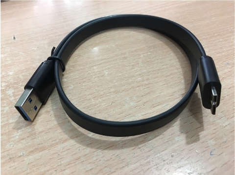 Cáp Kết Nối USB 3.0 Chính Hãng Ugreen 10853 USB 3.0 Type A to Type Micro B Flat Cable Connector Types Length 0.5M