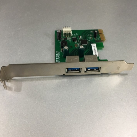 Card PCI Express to 2 Port USB 3.0 Super Speed 5Gbps Buffalo IFC-PCIE2U3S2-EU For Computer Desktop MT