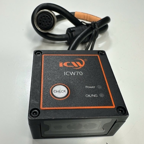 ICW ICW70SR SHIJIE Industrial Barcode Reader Scanner Connector M12 12 Pin A-Code Female Hàng Theo Thiết Bị Đã Qua Sử Dụng