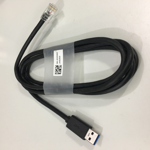 Cáp Truyền Dữ Liệu Máy Dọc Mã Vạch Scantech Libra 0114-SM04121 Barcode Scanner Cable USB Type A to RJ50 10 Pin Male Black Length 1.8M
