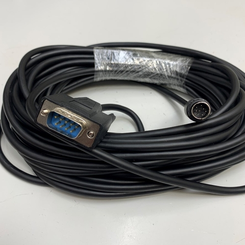 Cáp 5M 17ft RS-422 Communication Shielded Cable Mini Din 8 Pin Male to DB9 Male For PLC Mitsubishi FX Series witch HMI Beijer Electronics x2 Base 7-F2 Display Touch Screen
