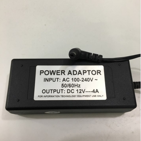 Bộ Chuyển Đổi Nguồn Adapter 12V 4A Connector Size 5.5mm x 2.1mm 90 Degree
