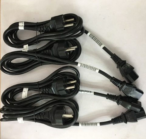 Dây Nguồn I-SHENG SP-022 IS-14 Chuẩn 2 Chân Đầu Tròn AC Power Cord Schuko CEE7 Euro Plug to C13 10A 250V 3x0.75mm HP 8121-0731 Length 1.8M