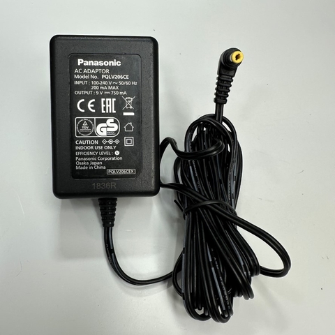 Adapter 9V 0.75A Panasonic PQLV206CE EU Plug Connector Tip Size 4.8mm x 1.7mm For IP/SIP Phone Panasonic