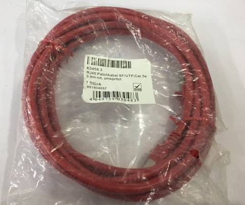 Dây Nhẩy EFB-Elektronik Cat5E SF/UTP 26AWG Gigabit Ethernet LAN PATCHKABEL Straight-Through Cable PVC CCA Jacketed RED Length 3M