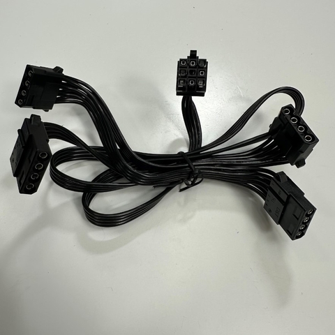 Dây Nguồn 1M 3.3ft Super Flower Patented PERIF 9 Pin Male to 4 Port ATA Power Cable 4 Pin Molex Hard Drive HDD IDE Power Connector 60/15/15/15Cm For Super Flower LEADEX G650