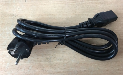 Dây Nguồn 2 Chân Tròn LINETEK LP-33 LS-60 AC Power Cord Europe Plug Schuko CEE 7/7 90 Degree to IEC320 C13 10A 250V 3x0.75mm 18AWG Length 1.8M