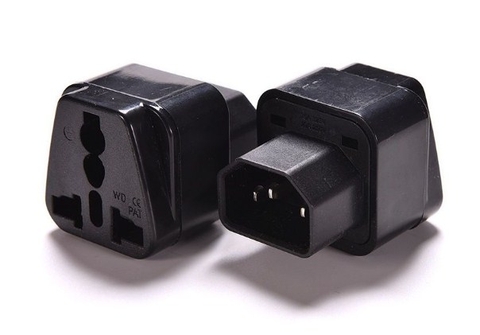 Rắc Chuyển Nguồn PDU UPS WD-320 IEC320 C14 To Multi-socket 125V 15A 250V 10A 2500W Black Adapter Converter