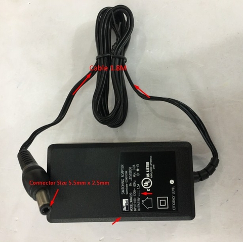Adapter 5V 1.5A 7.5W ACBEL WAA020 SWITCHING POWER SUPPLY Connector Size 5.5mm x 2.5mm