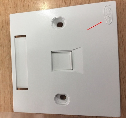 Mặt 1 Port Wallplate AMP FACEPLATE SINGLE PORT B.S. 1859049-1