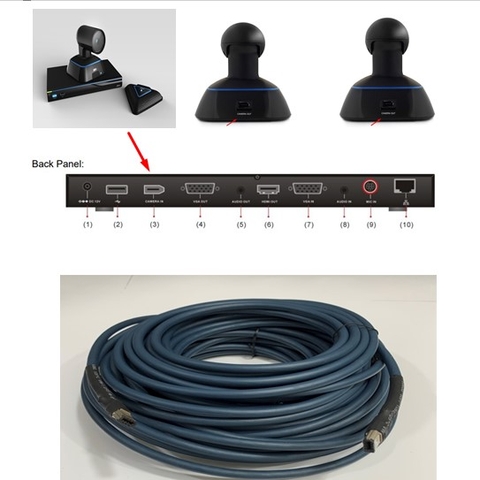 Cáp Kết Nối Camera AVer EVC IEEE 1394 6 Pin to 6 Pin 15M For Camera Thiết Bị Hội Nghị Truyền Hình AVer EVC/SVC Series