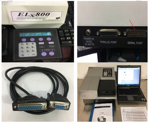 Cáp Đọc Dữ Liệu Vi Mạch BioTek Instruments ELx800 Microplate Reader Và Tải Lên Phầm Mềm Điều Khiển Trên PC Serial Cable BT75053 DB9 Female to DB25 Female Black 2M