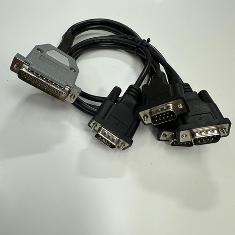 Cáp 0.5M OEM Thay Thế Moxa CBL-M44M9x4-50 DB44 Pin Male to 4 x DB9 Pin Male Connection Cable RS232 For Moxa Card CP-104UL 104EL-A 114EL Servers
