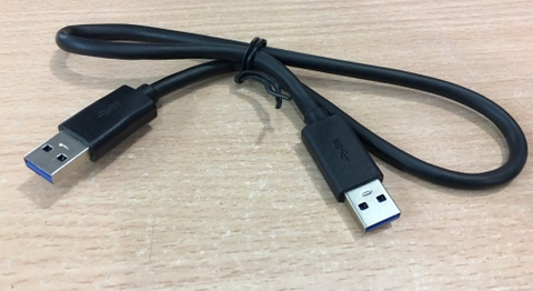 Cáp Kết Nối Tấc Độ Cao Chính Hãng Dell SuperSpeed USB 3.0 Type A Male To Type A Male 28AWG Cable Black Dài 50CM