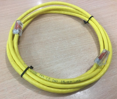 Cáp Mạng Đúc CAT6 UTP Patch Cord Straight-Through Cable SYSTIMAX GIGASPEED GS8E-YL-7FT YELLOW JACKET Length 2.1M