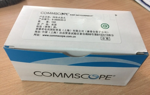 Đầu Bấm Mạng COMMSCOPE 6-569530-3 Conector RJ45 Modular Plug Cat5E UTP QTY 100 Pcs