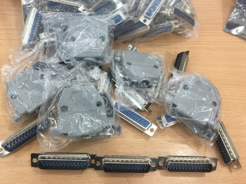 Rắc Hàn Cổng Parallel Port Connector Db25 25-Pin Adapter Male + Vỏ Ốp