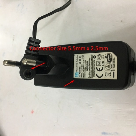 Adapter Original CWT 12V 1A 12W CAP012121 Connector Size 5.5mm x 2.5mm