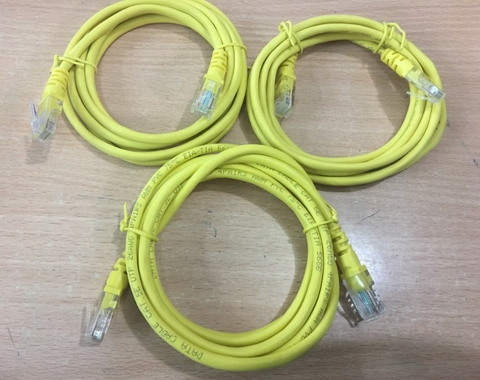 Cáp Mạng Đúc DATA TK Alcatel-Lucent Cat5e UTP 8 Wire Full Straight-Through Cable Yellow Length 1.5M