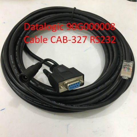 Cáp RS232 Datalogic 90G000008 Cable CAB-327 For Máy Quét Mã Vạch Barcode Scanner Datalogic Gryphon Datalogic QuickScan Cable RS232 5V Signals DB9 Female to RJ50 10 Pin Male Black Length 7M