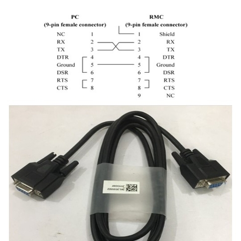 Cáp Nối Tiếp Null Modem Cable RS232 DB9 Female to Female 1.8M For Thiết Bị Điều Khiển DEIF RMC Với Máy Tinh