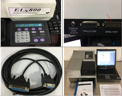 Cáp Đọc Dữ Liệu Vi Mạch BioTek Instruments ELx800 Microplate Reader Và Tải Lên Phầm Mềm Điều Khiển Trên PC Serial Cable BT75053 DB9 Female to DB25 Female Black 3M