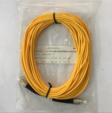 Dây Nhẩy Quang FC/UPC to FC/UPC 9/125 Simplex Singlemode Fiber Optic Cable Patch Cord 3.0mm PVC Length 10M