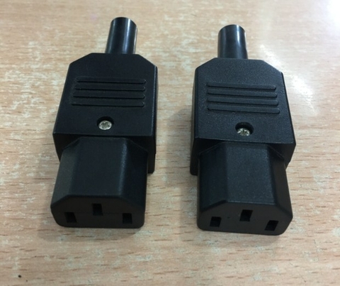 Đầu Đấu Nối Dây Cắm Điện IEC320 C13 Female Plug Power Connector 3 Pin Socket 10A 250V