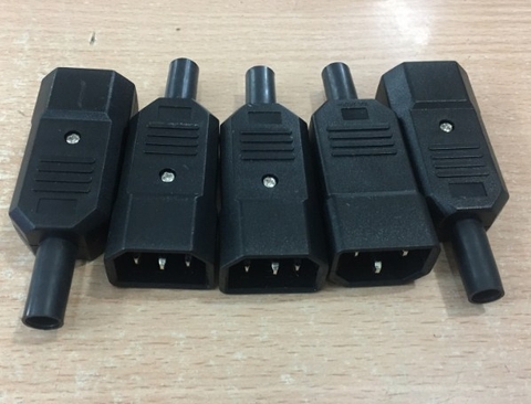 Đầu Đấu Nối Dây Cắm Điện IEC320 C14 Male Plug Power Connector 3 Pin Socket 10A 250V