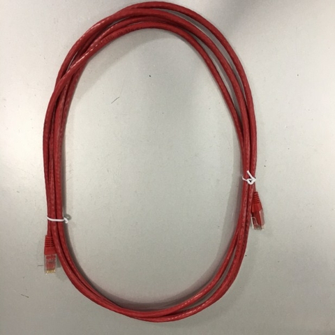 Cáp Mạng Đúc Ethernet Công Nghiệp NC-CAB-DMC030 3M ADC KRONE Cat6 RJ45 UTP 250 MHz Patch Cord Supports 10/100/1000 Ethernet RED For Remote I/O Connection PLC HMI Robots Servos