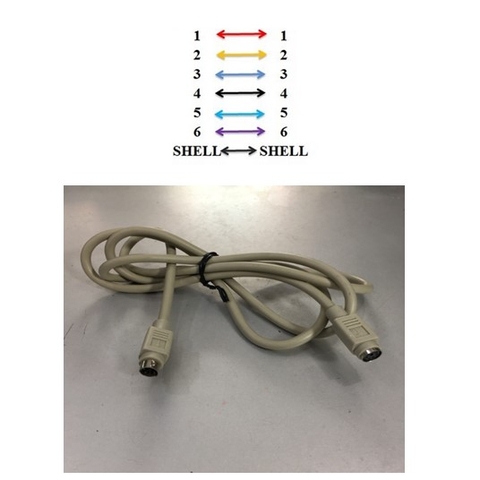 Cáp Nối Dài 6 Pin Mini DIN Male to Female Extension Straight Through Cable 1.5M For Communication PLC