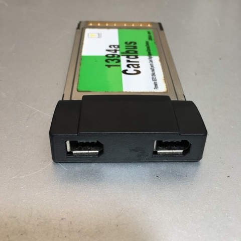 PCMCIA CardBus 54mm to 1394A 6 Pin 2 Port Adapter