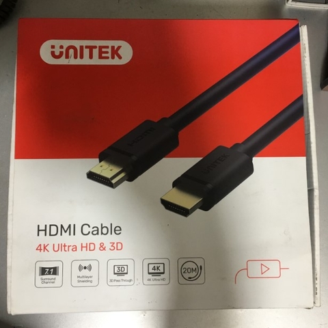 Cáp HDMI Chính Hãng UNITEK 20M Y-C144M Supports UltraHD 4K x 2K Cable - HDMI to HDMI 3D 1080P