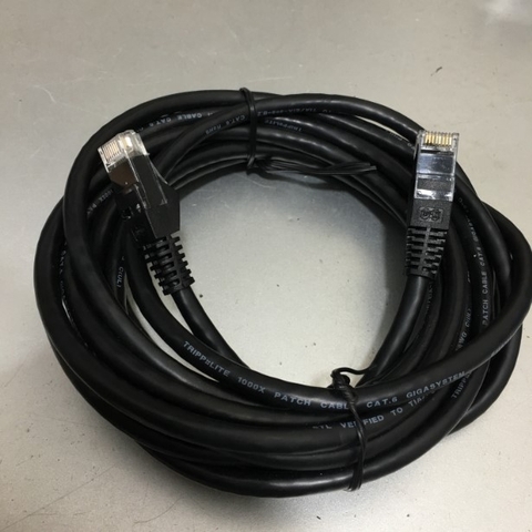 Dây Nhẩy Chuẩn Công Nhiệp TRIPP LITE CAT6 Gigabit Snagless UTP PVC UL 24AWG Industrial Ethernet RJ45 Network Patch Cord Straight Through Cable Black Length 4.6M