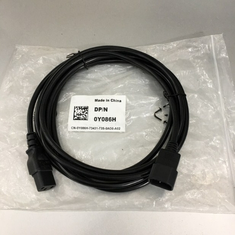 Dây Nguồn Máy Chủ Dell 0Y086H PowerEdge Computer Server Cable Power Cord IEC C13 to C14  Longwell LS-60 LS14 10A 250V 18AWG 3x1.0mm² For Rack Mount PDU UPS Length 2.7M