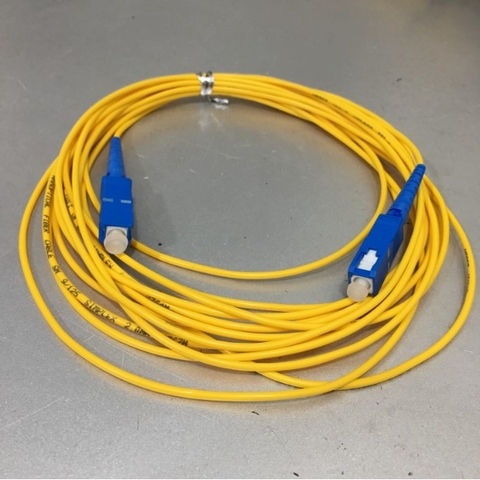Dây Nhẩy Quang SC To SC Simplex Singlemode Fiber Optic Patch Cord SC-SC Cable 9/125 2.0mm PVC Length 5M