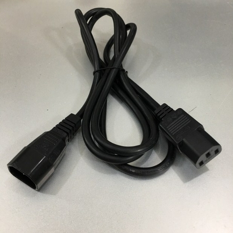 Dây Nguồn Máy Chủ Computer Server Cable Power Cord IEC C13 to C14 CHING CHENG EL-701 EL-705 10A 250V 18AWG 3x1.0mm² For Rack Mount PDU UPS Length 1.8M